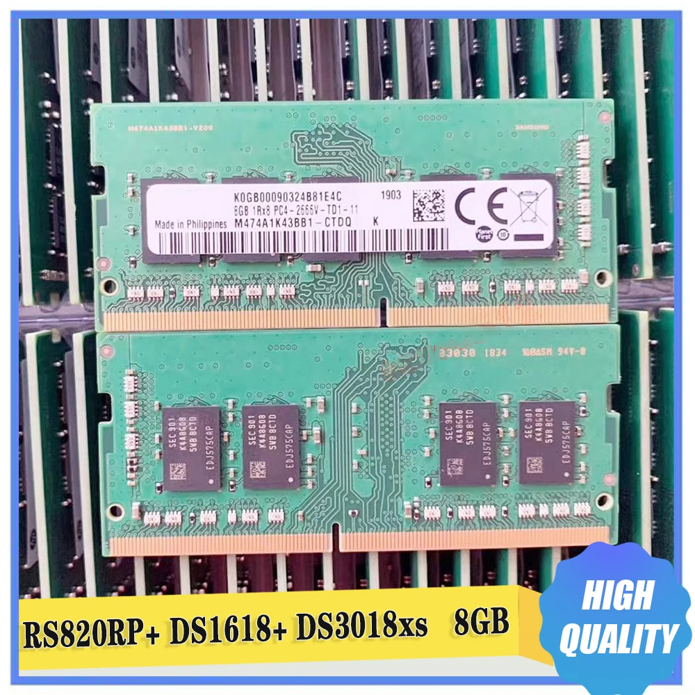 Память для хранения 8G 2666 DDR4 ECC SODIMM RS820RP + DS1618 + DS3018xs 1RX8 8 ГБ для Synology
Память для хранения 8G 2666 DDR4 ECC SODIMM RS820RP + DS1618 + DS3018xs 1RX8 8 ГБ для Synology