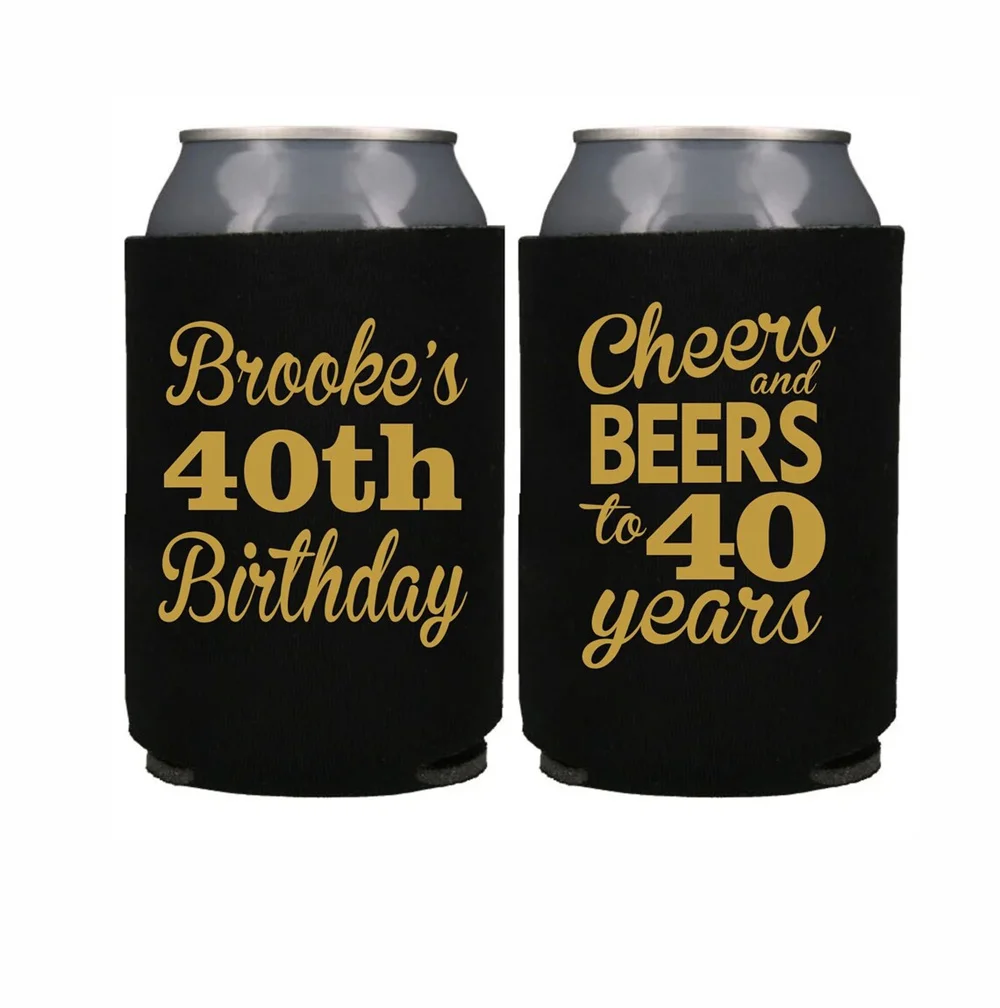 40th Birthday Personalized Coolie Name Can Cooler, 40th Birthday Party Custom Can Cooler Birthday Party Favor Over the Hill Gift
40th Birthday Personalized Coolie Name Can Cooler, 40th Birthday Party Custom Can Cooler Birthday Party Favor Over the Hill Gift