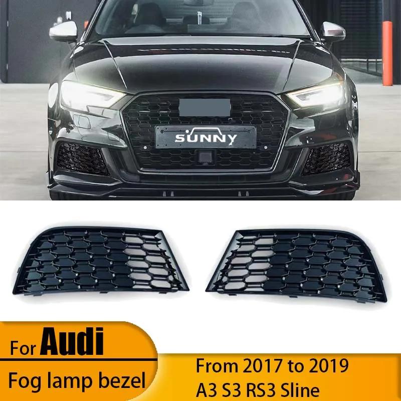 Suitable for 17-20 Audi A3 fog lamp bezel modification S3RS3 honeycomb bright black models sline special
Suitable for 17-20 Audi A3 fog lamp bezel modification S3RS3 honeycomb bright black models sline special