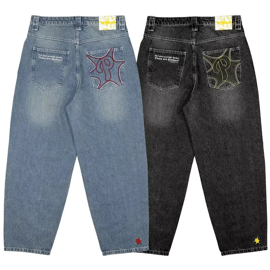 Y2k Retro Baggy Black Straight Wide Leg Pants Harajuku Protect Letter Embroidery Hip Hop Jeans for Men Streetwear Men Clothing
Y2k Retro Baggy Black Straight Wide Leg Pants Harajuku Protect Letter Embroidery Hip Hop Jeans for Men Streetwear Men Clothing