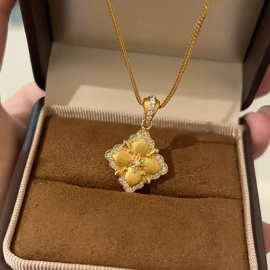Luxury 24K real gold necklace Italian brushed craft au9999 gold retro palace Buqi style autumn and winter collarbone chain
Luxury 24K real gold necklace Italian brushed craft au9999 gold retro palace Buqi style autumn and winter collarbone chain