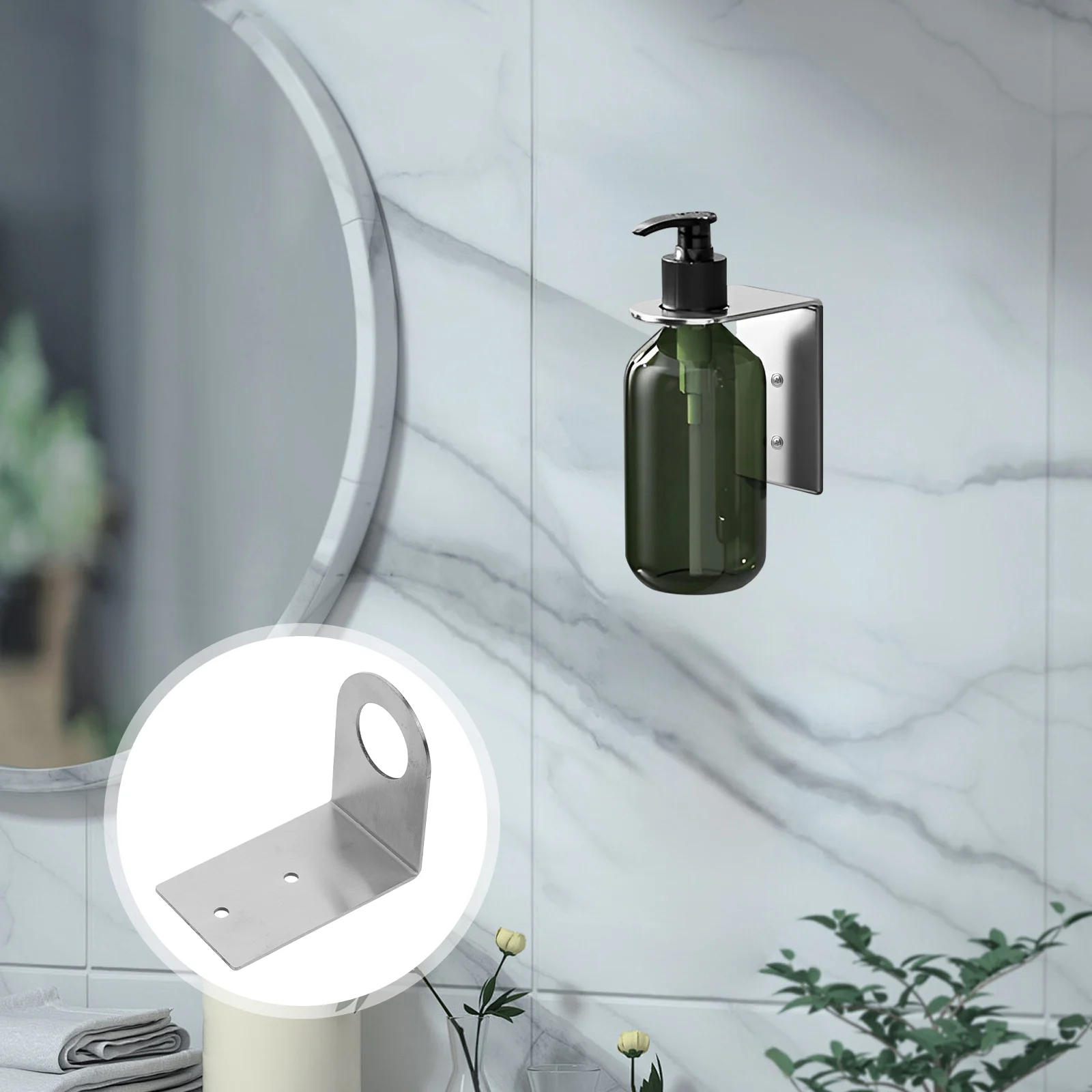 Bathroom Soap Dispenser Holder Wall Mounted Hand Storage Rack Bracket Stainless Steel Bottle
Bathroom Soap Dispenser Holder Wall Mounted Hand Storage Rack Bracket Stainless Steel Bottle