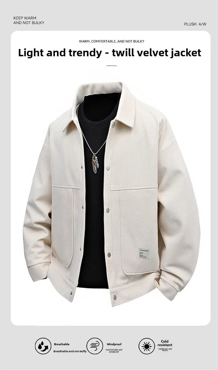 Spring and Autumn men's twill lapel jacket men's new American retro brand loose handsome high-quality multi-pocket cargo jacket
Spring and Autumn men's twill lapel jacket men's new American retro brand loose handsome high-quality multi-pocket cargo jacket