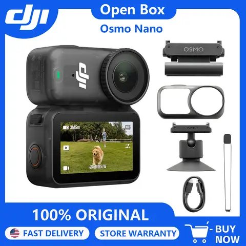 Refurbish Open Box DJI Osmo Nano Camera Combo -Small 4K/60fps Vlogging Camera 1/1.3'' Sensor 143° Wide FOV Video 200-Min Recording Swift Transfer Magnetic POV 4K Sports Vlog Camera ﻿