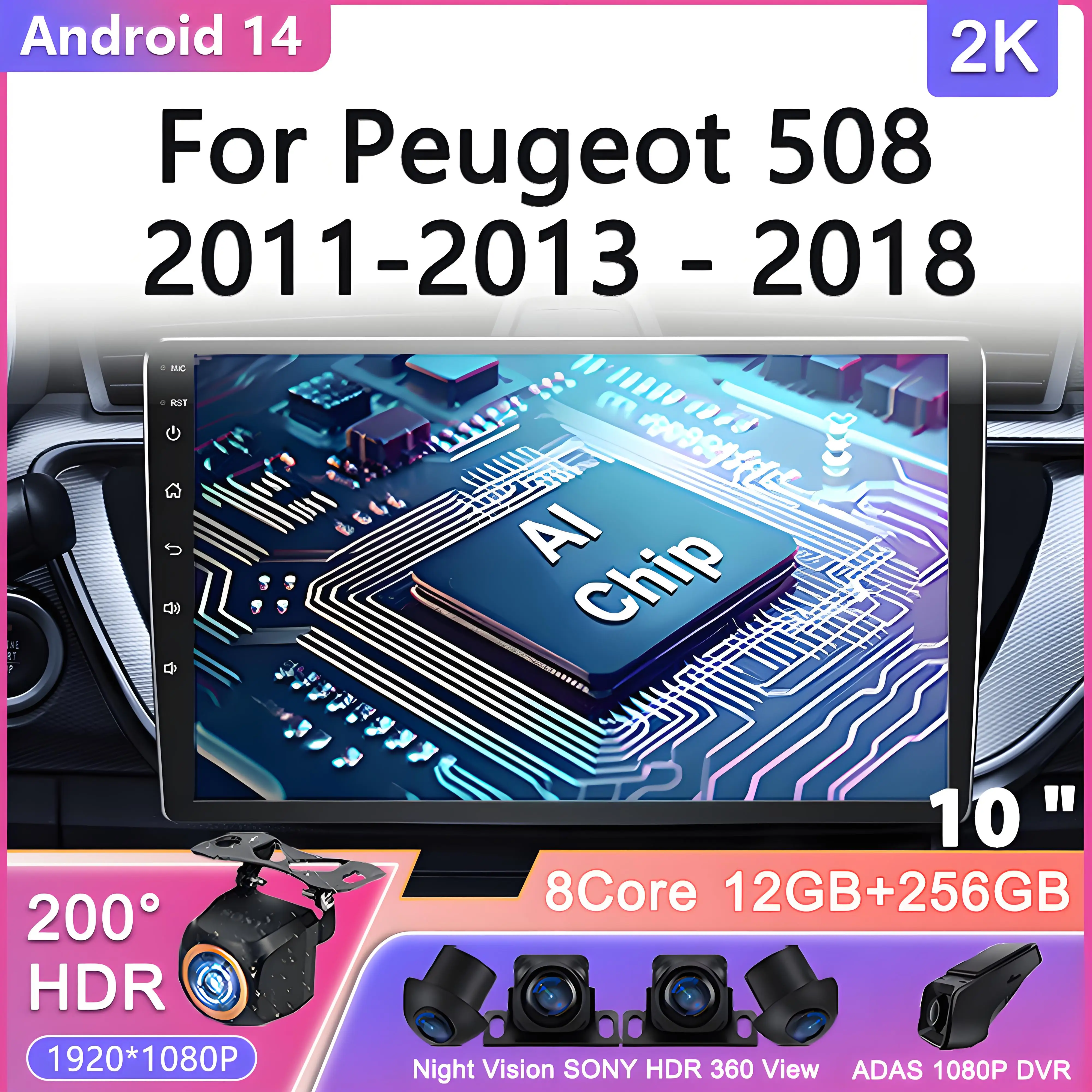 Android 14 для Peugeot 508 2011 2012 2013-2018 Автомобильный радиоприемник Мультимедийный видеоплеер Навигация GPS без 2din DVD-экрана Мультимедиа
Android 14 для Peugeot 508 2011 2012 2013-2018 Автомобильный радиоприемник Мультимедийный видеоплеер Навигация GPS без 2din DVD-экрана Мультимедиа