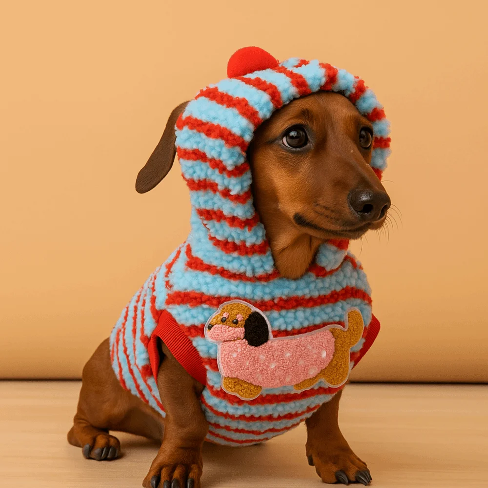 Dog Hoodie Coat Cartoon Pattern Striped Dog Hoodie Thickened Wind Proof Dog Sweatshirt with Ball Warm Dog Base Coat Festival
Dog Hoodie Coat Cartoon Pattern Striped Dog Hoodie Thickened Wind Proof Dog Sweatshirt with Ball Warm Dog Base Coat Festival