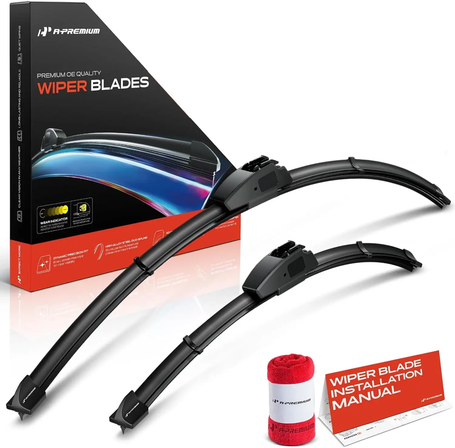 Комплект из 2 лобовых стекол с индикатором износа и полотенцем — совместим с Honda CR-V 2017-2022 и Acura TLX 2015-2020 — 26 дюймов и 17 дюймов. 
Комплект из 2 лобовых стекол с индикатором износа и полотенцем — совместим с Honda CR-V 2017-2022 и Acura TLX 2015-2020 — 26 дюймов и 17 дюймов.