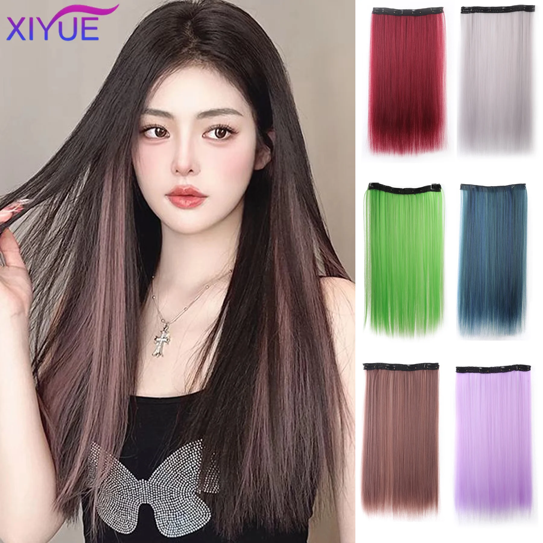 Long Straight 4 Clip In Hair Extensions Synthetic Fiber Fake Hair 20Inch Hairpiece Red Black Blonde Natural Hairstyle For Women
Long Straight 4 Clip In Hair Extensions Synthetic Fiber Fake Hair 20Inch Hairpiece Red Black Blonde Natural Hairstyle For Women