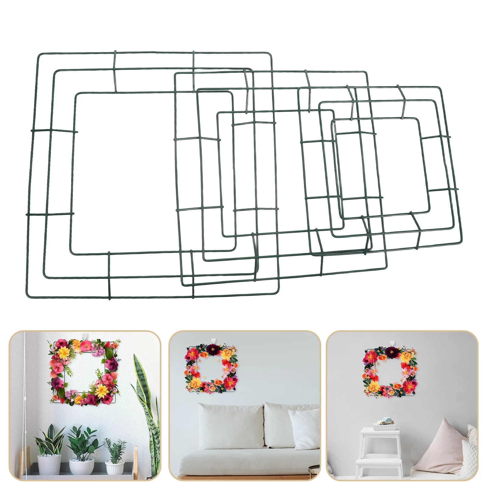 3pcs Square Iron Metal Garland Frame Diy Wreath Making Tool Hanging Party Decoration Iron Wreath Support Frame For Indoor
3pcs Square Iron Metal Garland Frame Diy Wreath Making Tool Hanging Party Decoration Iron Wreath Support Frame For Indoor