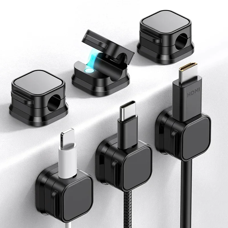 6PCS Magnetic Cable Clips — Smooth Adjustable Cord Holders for Under-Desk Cable Management & Wire Keeper Cable Organizer
6PCS Magnetic Cable Clips — Smooth Adjustable Cord Holders for Under-Desk Cable Management & Wire Keeper Cable Organizer