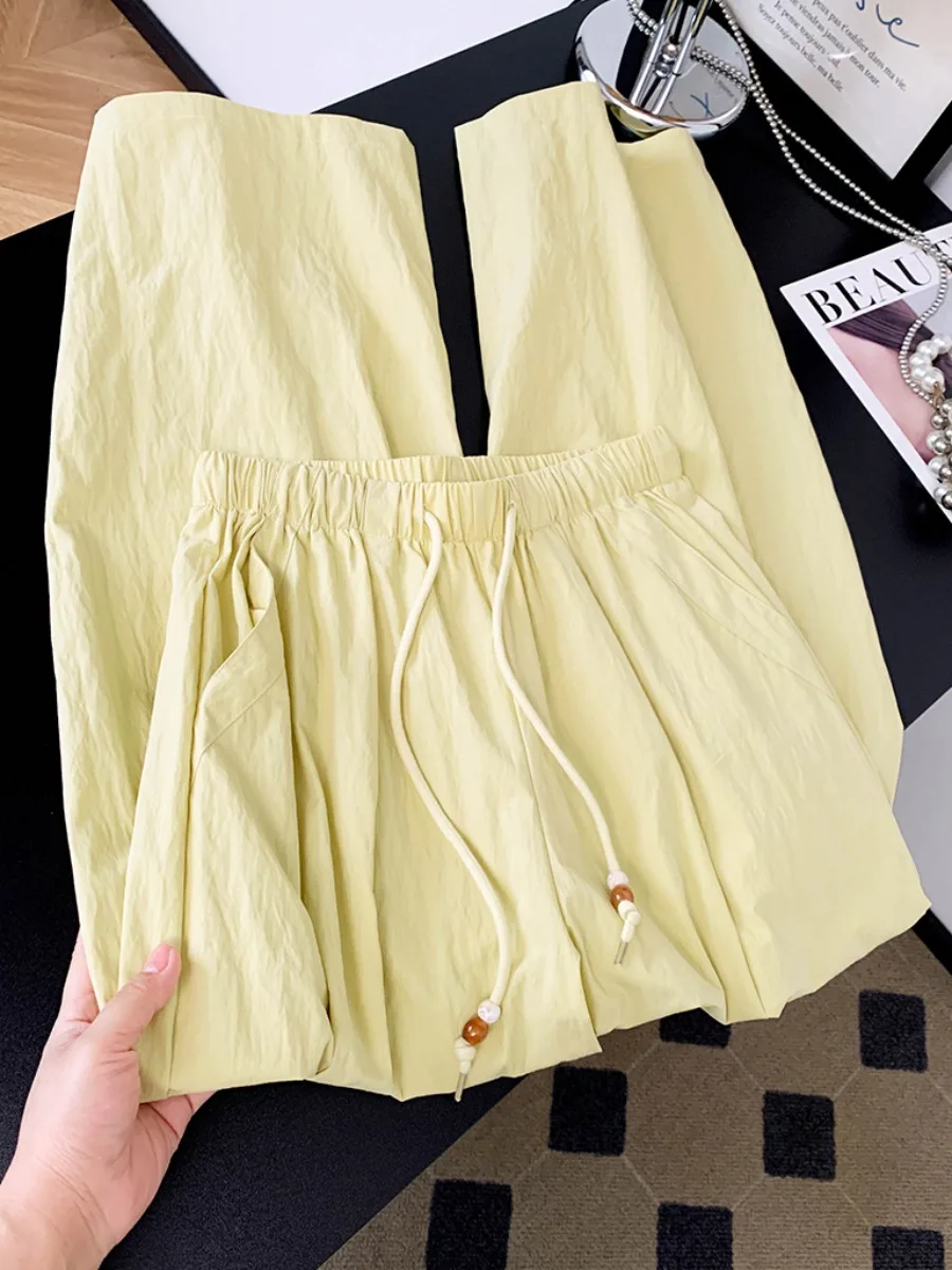 Yellow Textured Casual Pants High Waist Straight Leg Dstring Elastic Commute Sle Women's Spring New Arrival Trousers
Yellow Textured Casual Pants High Waist Straight Leg Dstring Elastic Commute Sle Women's Spring New Arrival Trousers