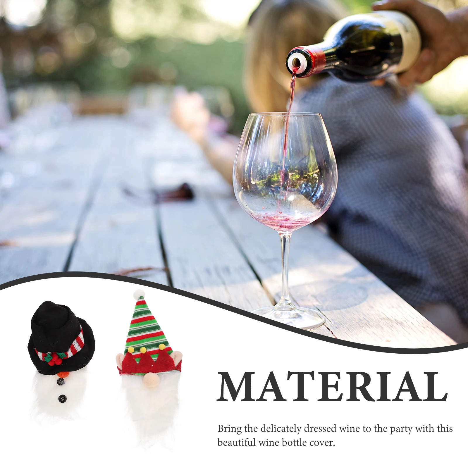 2Pcs Christmas Wine Bottle Covers Gnome Style Decorative Xmas Wine Bottle Topper Holiday Supplies Christmas Supplies 
2Pcs Christmas Wine Bottle Covers Gnome Style Decorative Xmas Wine Bottle Topper Holiday Supplies Christmas Supplies