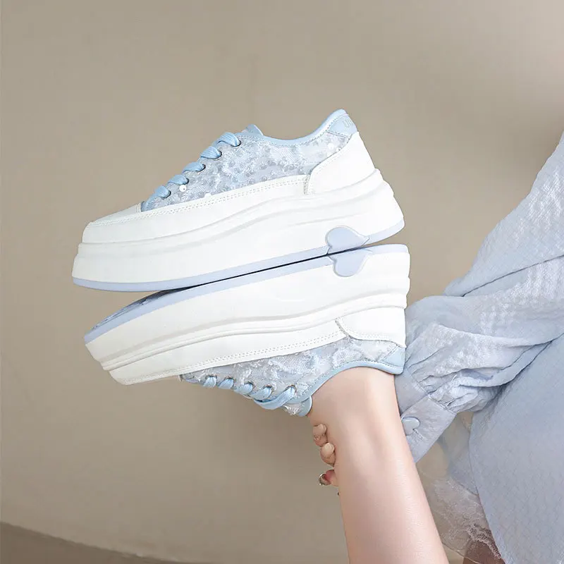 Fashion heart shape platform sneakers women lace sequin strap casual shoes woman chunky sole non slip breathable trainers daily
Fashion heart shape platform sneakers women lace sequin strap casual shoes woman chunky sole non slip breathable trainers daily
