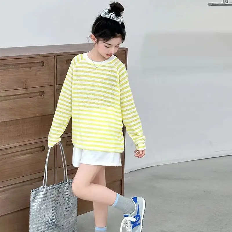 Sun Protection T-shirts for Girls Girl Outfits Summer Clothes From 10 12 Years Fashion Stylish Suit Children 7 14 Teen Top Kids
Sun Protection T-shirts for Girls Girl Outfits Summer Clothes From 10 12 Years Fashion Stylish Suit Children 7 14 Teen Top Kids