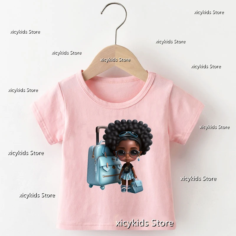 Black Girls Tshirt Trip Girl With Suitcase Afro American Travel Girl Vacation Black Girl T-Shirt Cute Girls Pink Clothes tshirt
Black Girls Tshirt Trip Girl With Suitcase Afro American Travel Girl Vacation Black Girl T-Shirt Cute Girls Pink Clothes tshirt