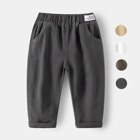 Boys Pants Kids Toddler 2 to 3 4 5 6 7 8 Years Black White Green Brown Children Trousers Carrot Pants Spring Autumn Korean Pants