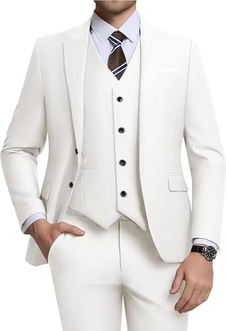 high quality suits for men Notched Lapel 3 pieces Blazer Vest And Pants set Full Man Terno Wedding dresses Evening Party
high quality suits for men Notched Lapel 3 pieces Blazer Vest And Pants set Full Man Terno Wedding dresses Evening Party