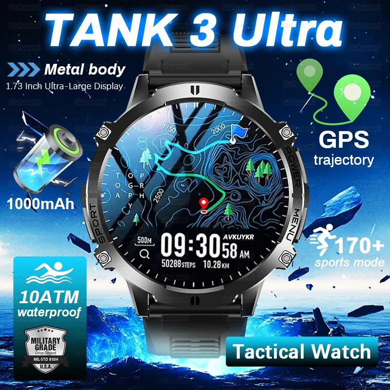 2026 New 1000mAh Battery Smart Watch Built in GPS Compass 10ATM Waterproof Sport tracker Outdoors Military Smartwatches
2026 New 1000mAh Battery Smart Watch Built in GPS Compass 10ATM Waterproof Sport tracker Outdoors Military Smartwatches