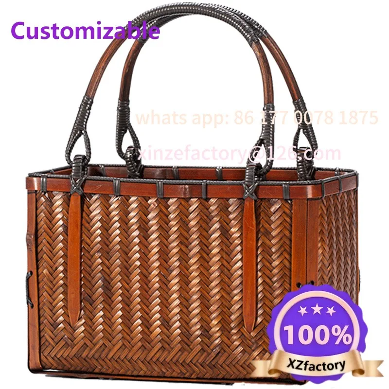 Customizable Bamboo Woven Storage Bags Handmade Retro Basket Chinese Style Teacup Teapot Bags Travel Outdoor Tea
Customizable Bamboo Woven Storage Bags Handmade Retro Basket Chinese Style Teacup Teapot Bags Travel Outdoor Tea