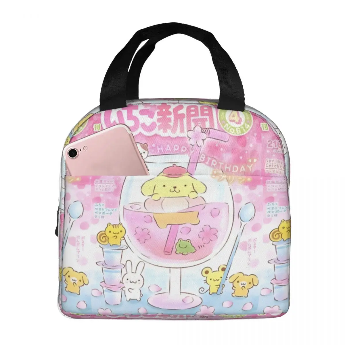 Многофункциональная Детская сумка Sanrio из ткани Оксфорд, милый мультяшный постер, школьный изоляционный рисовый мешок
Многофункциональная Детская сумка Sanrio из ткани Оксфорд, милый мультяшный постер, школьный изоляционный рисовый мешок