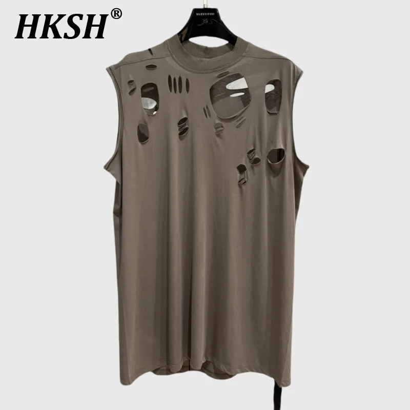 HKSH Spring Summer New Men's Dark Tide Cotton Niche Sleeveless Hollow Out Holes Vest Personalized Trendy Tank Tops Women HK4567
HKSH Spring Summer New Men's Dark Tide Cotton Niche Sleeveless Hollow Out Holes Vest Personalized Trendy Tank Tops Women HK4567