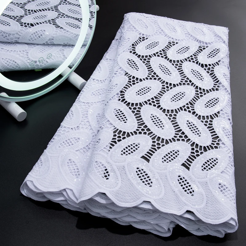 New Arrival African Guipure Cord Lace Fabric 2022 Sequin French Nigerian Water Soluble Lace Material For Women Dress Party A3036
New Arrival African Guipure Cord Lace Fabric 2022 Sequin French Nigerian Water Soluble Lace Material For Women Dress Party A3036