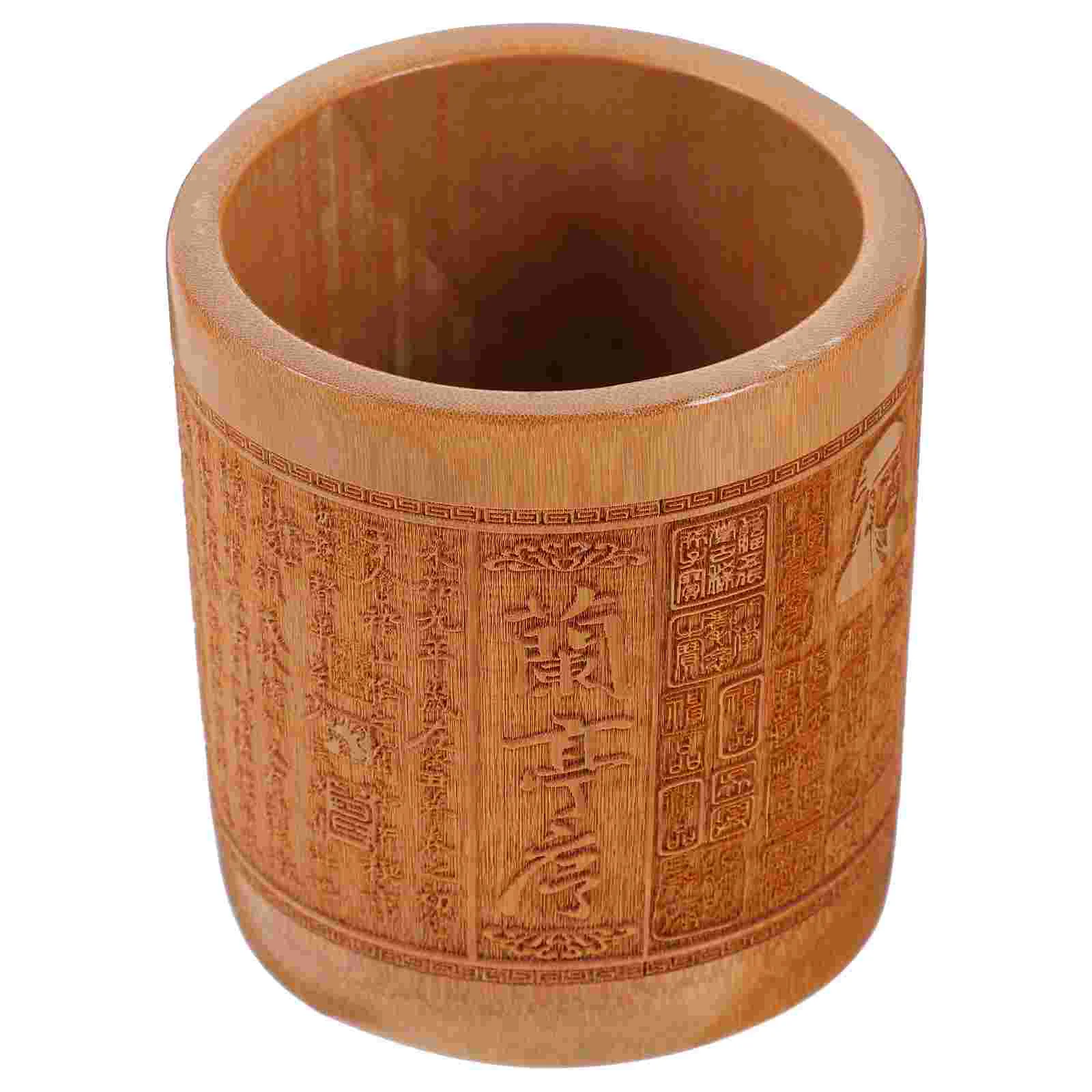 Desk Pen Holder Stable Base Home Desktop Decor Organizer Stationery Container Vintage Carving Storage Bamboo Cup
Desk Pen Holder Stable Base Home Desktop Decor Organizer Stationery Container Vintage Carving Storage Bamboo Cup