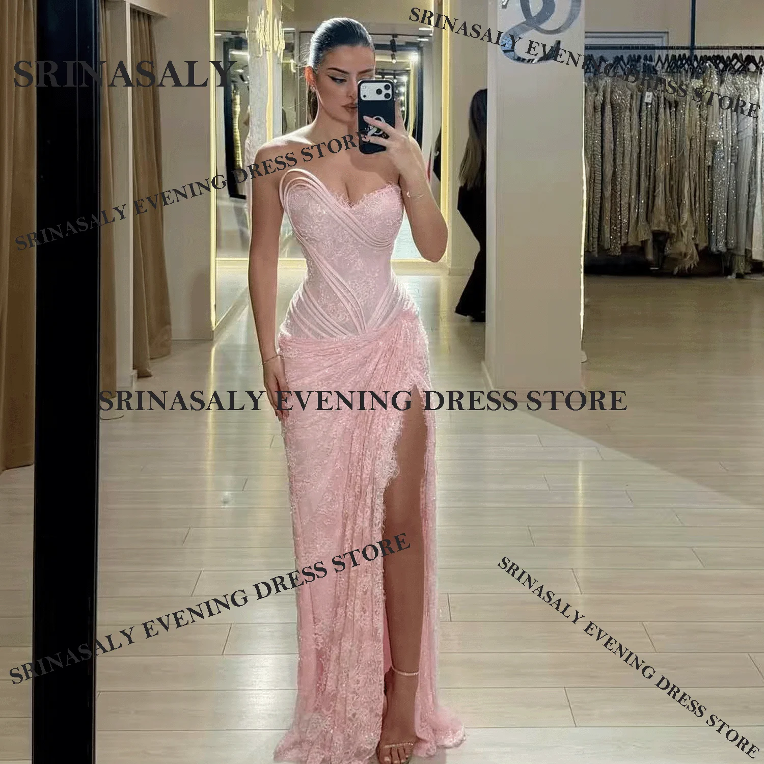 Sexy Mermaid Strapless Prom Dresses Exquisite Floor Length Women Wedding Party Dress Arabic Sleeveless Evening Gown Customized
Sexy Mermaid Strapless Prom Dresses Exquisite Floor Length Women Wedding Party Dress Arabic Sleeveless Evening Gown Customized
