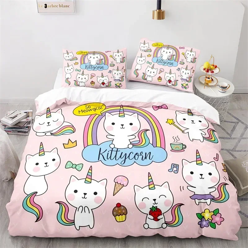3D Print Kids Unicorn Cartoon Magical Animal Comfortable Duvet Quilt Cover Pillowcase Bedding Set Children Bedroom Home Textile 
3D Print Kids Unicorn Cartoon Magical Animal Comfortable Duvet Quilt Cover Pillowcase Bedding Set Children Bedroom Home Textile
