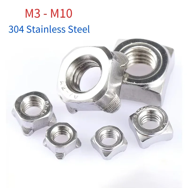 M3 M4 M5 M6 M8 M10 M12 304 Stainless Steel A Type / B Type Square Spot Weld Nut Four Corner Weld Nut
M3 M4 M5 M6 M8 M10 M12 304 Stainless Steel A Type / B Type Square Spot Weld Nut Four Corner Weld Nut