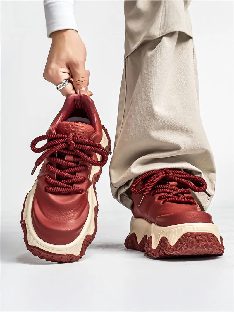 Men's 2026 New Year Red Year Trendy Casual Sports Shoes Thick Bottom Heightening Dad Shoes Fashionable All-Match Loafers
Men's 2026 New Year Red Year Trendy Casual Sports Shoes Thick Bottom Heightening Dad Shoes Fashionable All-Match Loafers