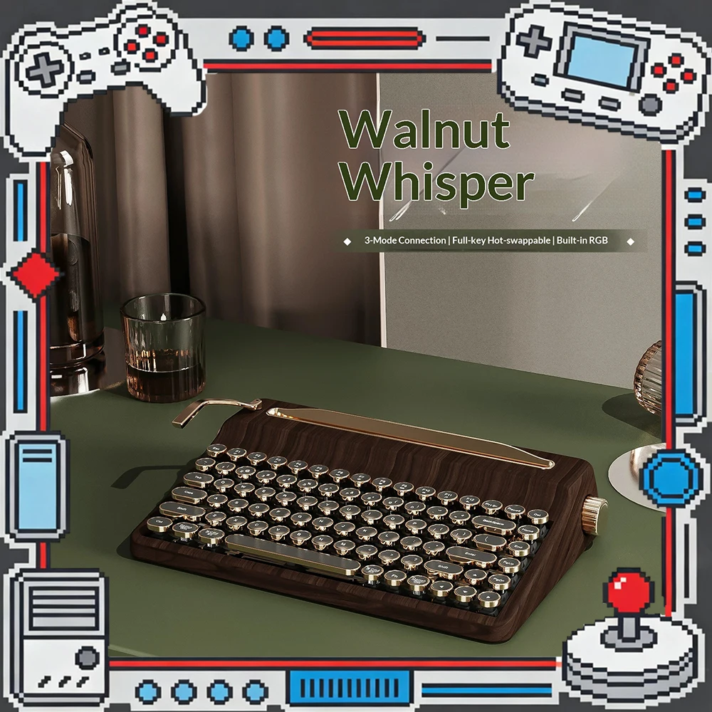 YUNZII QL75 Mechanical Keyboard Tri Mode Hot Swap Gasket Wireless Keyboard ABS typewriter style keycap Retro creativity
YUNZII QL75 Mechanical Keyboard Tri Mode Hot Swap Gasket Wireless Keyboard ABS typewriter style keycap Retro creativity