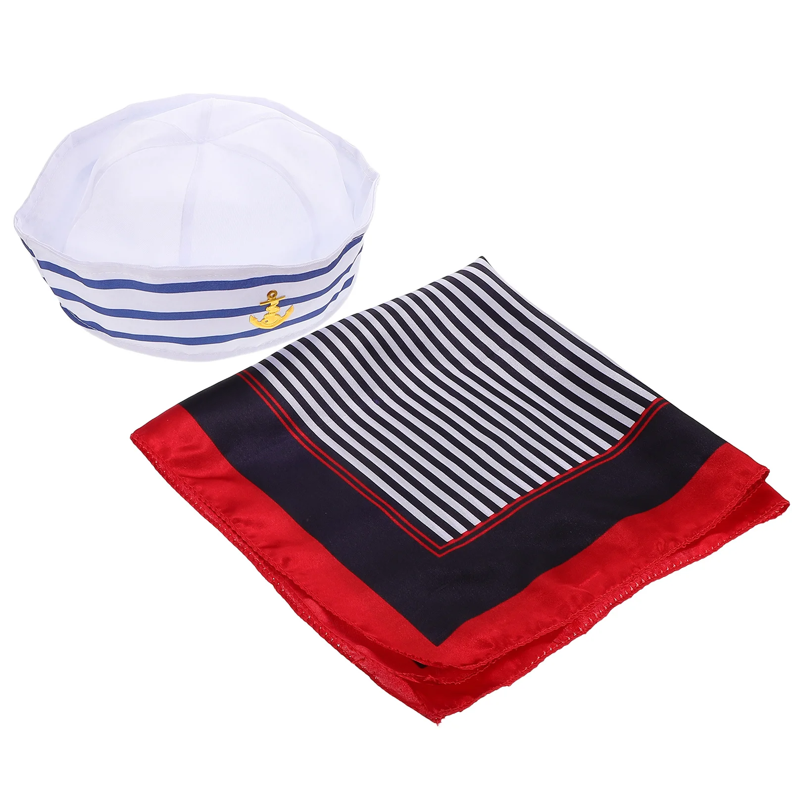 1Set Striped Nautical Sailor Hat Adjustable Round Top Anchor Cap Scarf for Costume Party Yacht Fashionable
1Set Striped Nautical Sailor Hat Adjustable Round Top Anchor Cap Scarf for Costume Party Yacht Fashionable