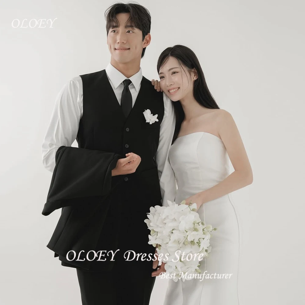 OLOEY Elegant Soft Satin Wedding Dreses Strapless Korea Photo shoot Pleats Floor length Bridal Gowns Corset Back Customized
OLOEY Elegant Soft Satin Wedding Dreses Strapless Korea Photo shoot Pleats Floor length Bridal Gowns Corset Back Customized