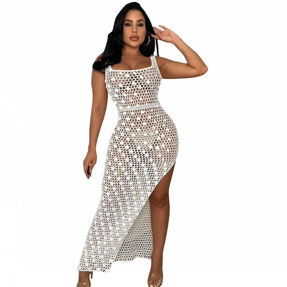 New Sexy S - XXL Fringe Sequin Knitted Crochet Tunic Beach Cover Up Cover-ups Beach Dress Beach Wear Beachwear Female Women
New Sexy S - XXL Fringe Sequin Knitted Crochet Tunic Beach Cover Up Cover-ups Beach Dress Beach Wear Beachwear Female Women