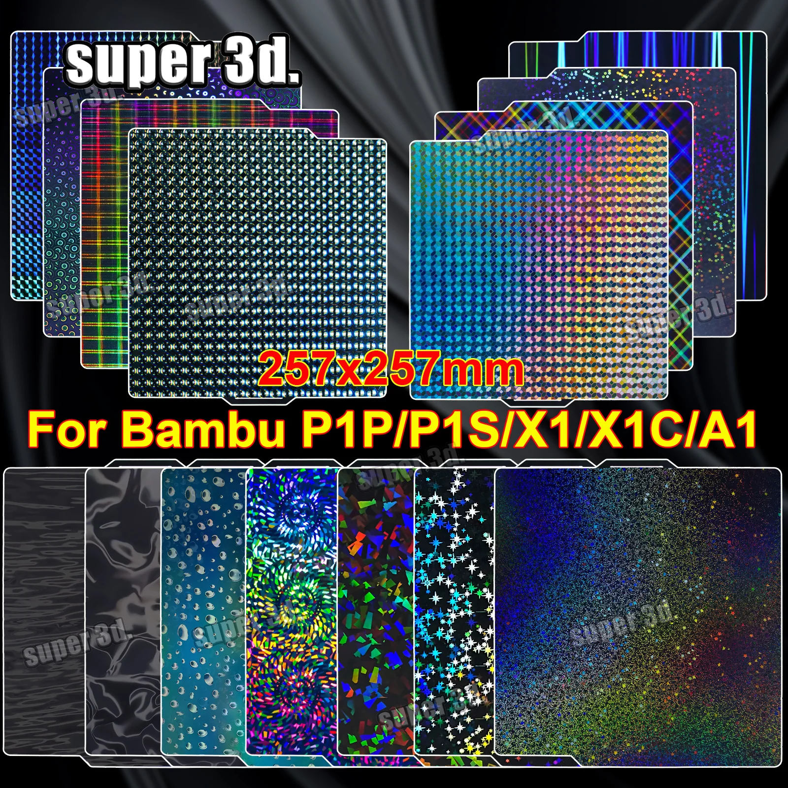 Детали для 3D-принтера Bambulab P1s A1, 257x257, текстурированная гладкая пластина Pei Peo Pet для Bambu Lab X1, карбоновые аксессуары P1p
Детали для 3D-принтера Bambulab P1s A1, 257x257, текстурированная гладкая пластина Pei Peo Pet для Bambu Lab X1, карбоновые аксессуары P1p