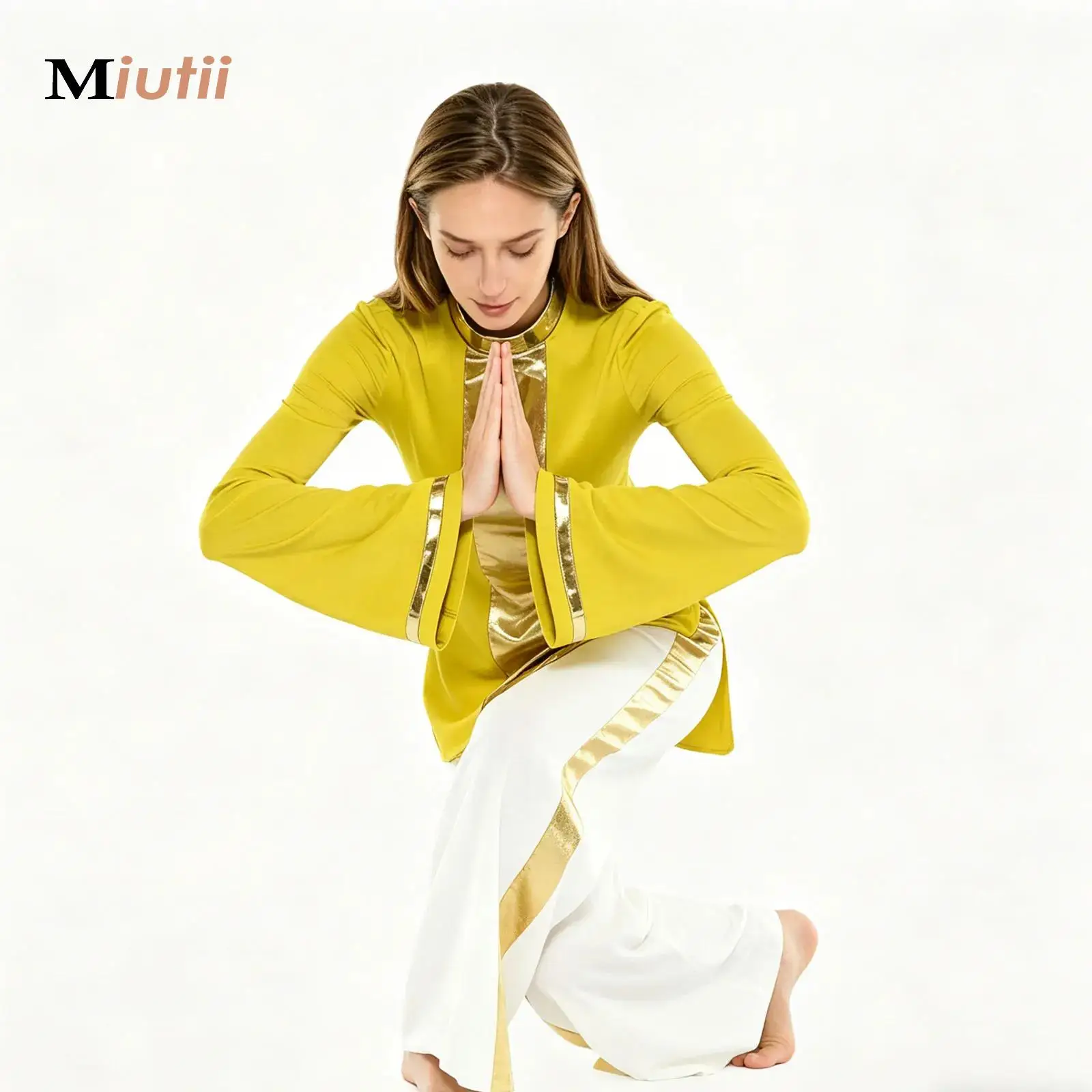 Women Worship Praise Shirt Dress+Pants Set Long Sleeve Lyrical Liturgical Dance Costumes Church Choir Ballroom Dancing Dancewear
Women Worship Praise Shirt Dress+Pants Set Long Sleeve Lyrical Liturgical Dance Costumes Church Choir Ballroom Dancing Dancewear