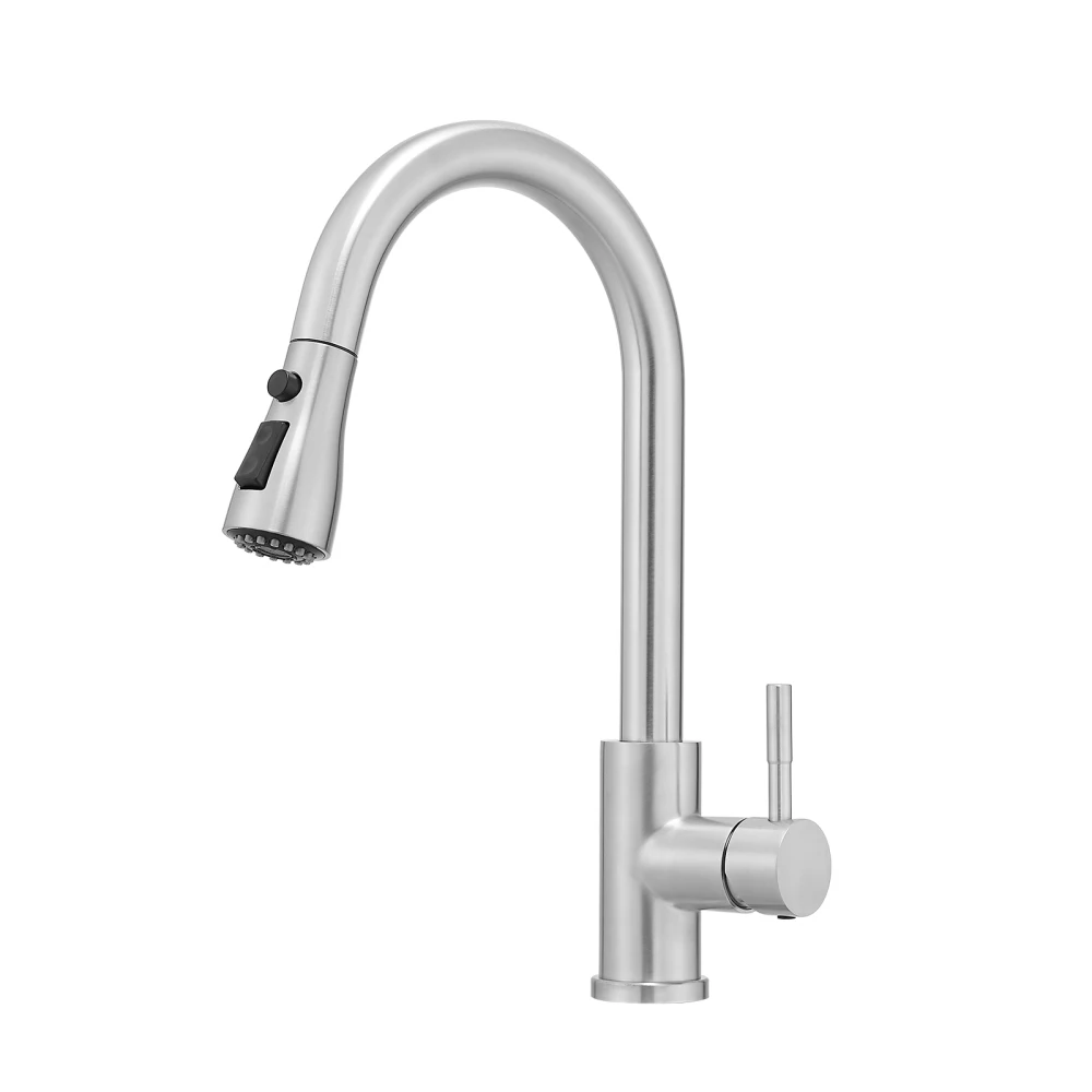 Kitchen Sink Faucet, Brushed Nickel Kitchen Faucets with Pull out Sprayer Stainless Steel Kitchen Faucet
Kitchen Sink Faucet, Brushed Nickel Kitchen Faucets with Pull out Sprayer Stainless Steel Kitchen Faucet