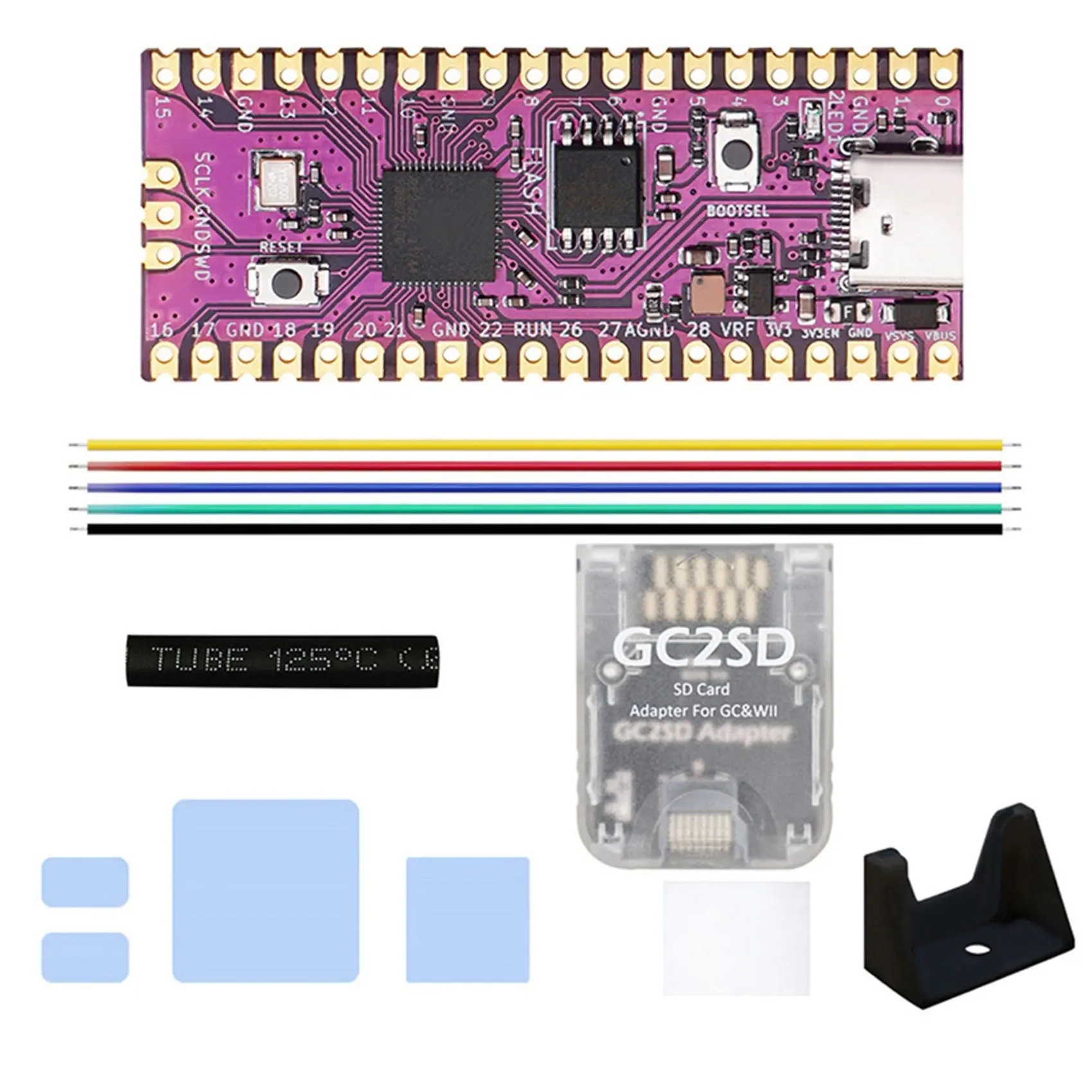 B44C 2X For Raspberry Picoboot Board Kit+GC2SD Card Reader RP2040 Dual-Core 264KB SRAM+16MB Flash RAM
B44C 2X For Raspberry Picoboot Board Kit+GC2SD Card Reader RP2040 Dual-Core 264KB SRAM+16MB Flash RAM