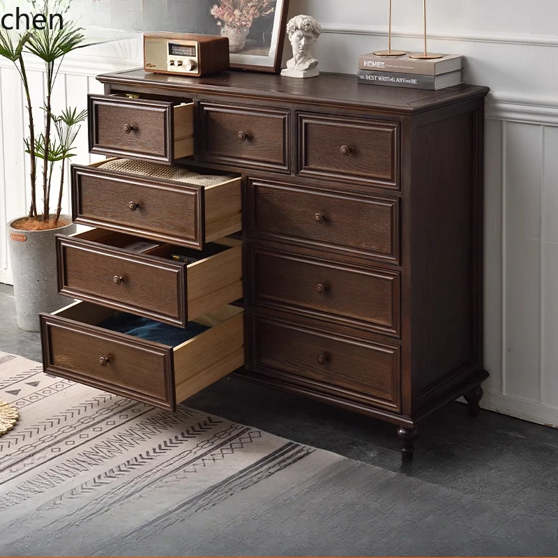 HXL solid wood chest light luxury bedroom drawer chest storage living room log chest room decoration
HXL solid wood chest light luxury bedroom drawer chest storage living room log chest room decoration