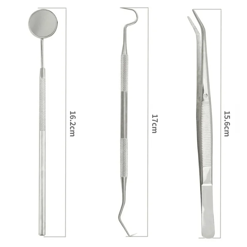 304 Stainless Steel 3pcs Tools Kit with Scraper Mirror Probe Surgery Instruments
304 Stainless Steel 3pcs Tools Kit with Scraper Mirror Probe Surgery Instruments