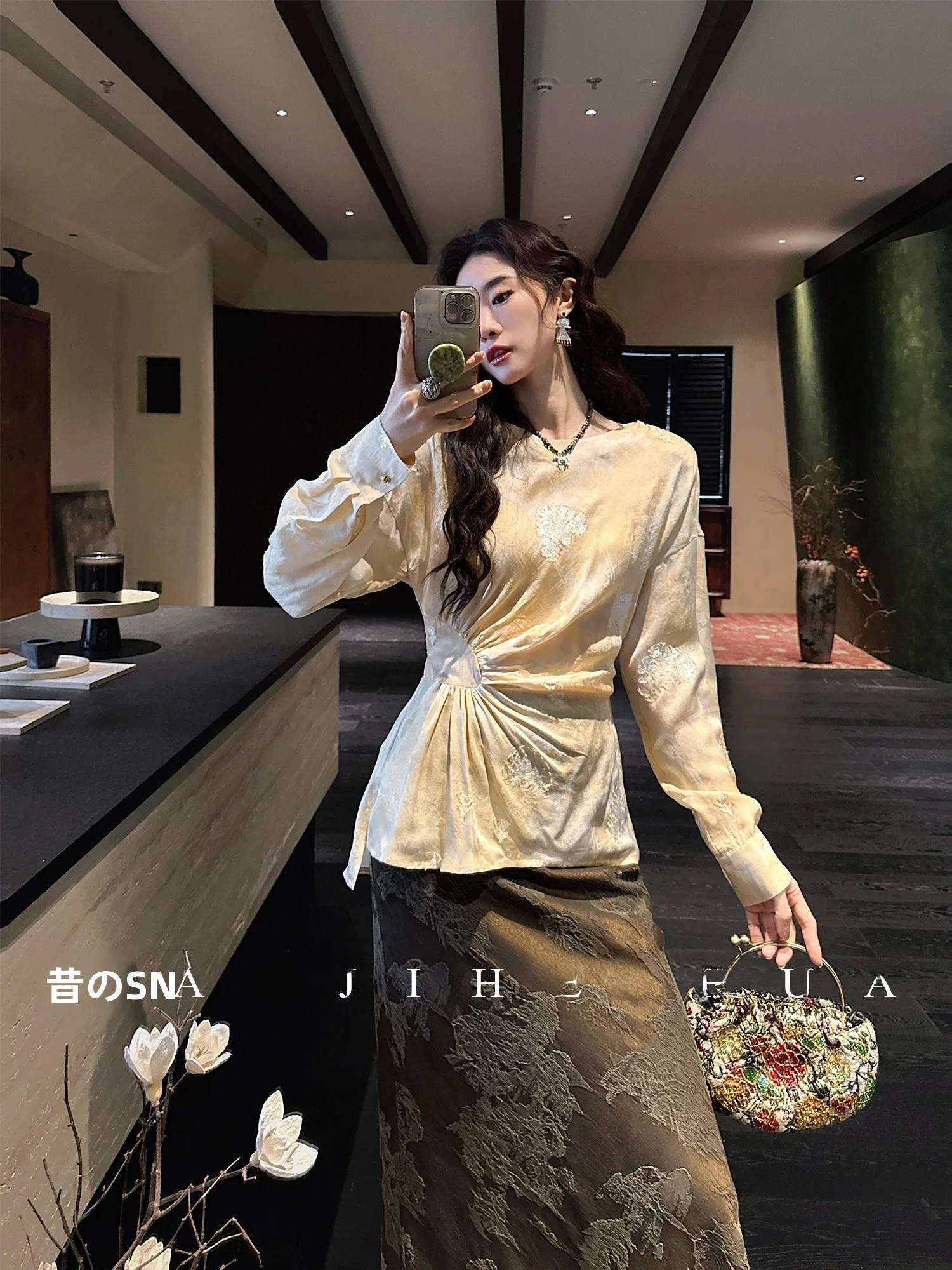 Sanji Bla Flower Women's irt Spring 2026 New Sle Silk Dyed Long Sve Tie Waist Floral Print Gown for Commute
Sanji Bla Flower Women's irt Spring 2026 New Sle Silk Dyed Long Sve Tie Waist Floral Print Gown for Commute
