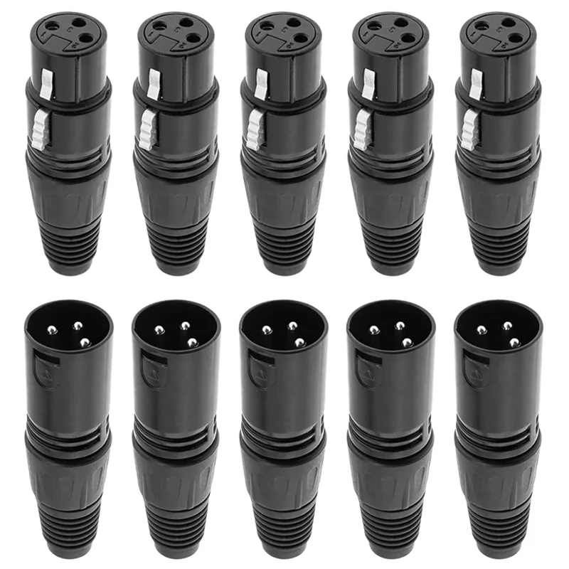 5/20PCS 3 Pin Male Female MIC Snake Plug Cable Connectors XLR Audio Speaker Connectors Microphone Plug
5/20PCS 3 Pin Male Female MIC Snake Plug Cable Connectors XLR Audio Speaker Connectors Microphone Plug