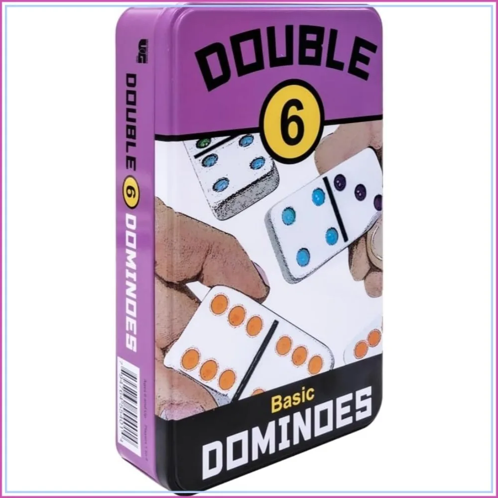 Double 6 Travel Tin Domino Set for 1-4 Players Ages 6+
Double 6 Travel Tin Domino Set for 1-4 Players Ages 6+