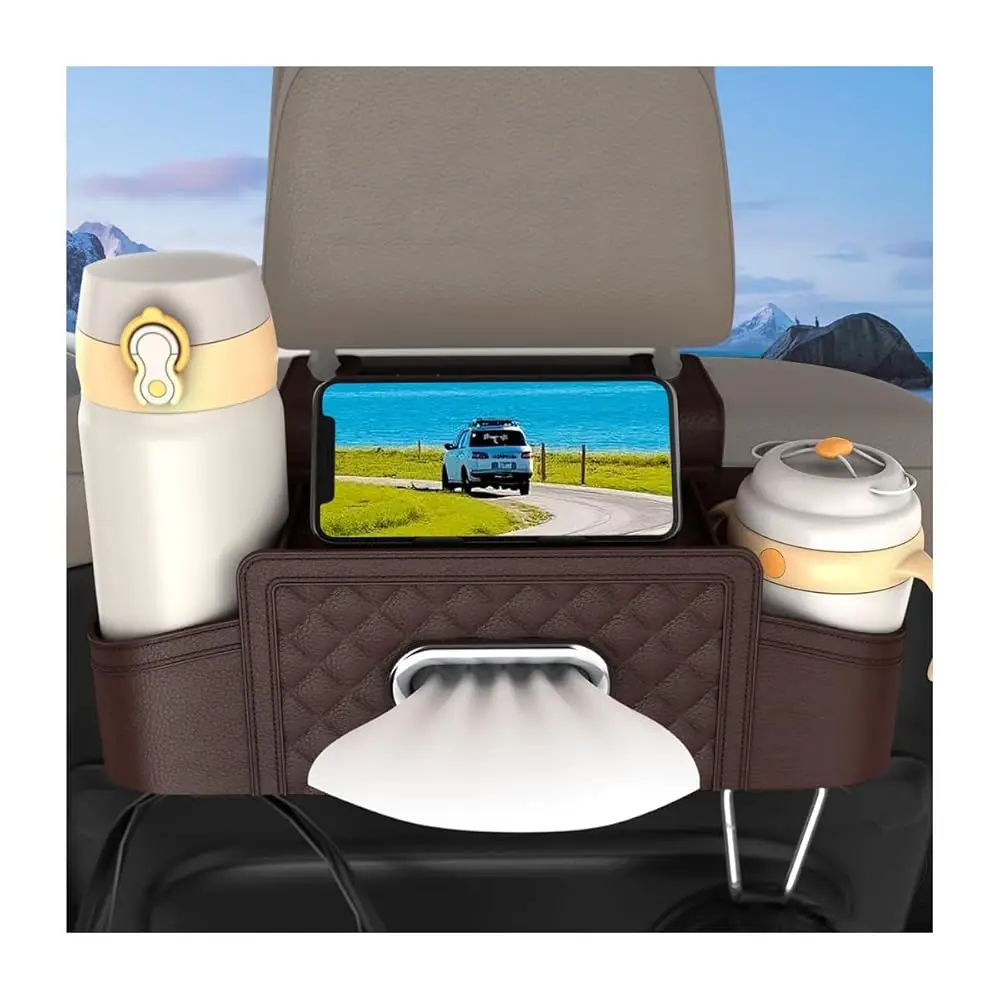 Car Seat Back Organizer, Multifunctional Vehicle Headrest Storage Box with Hooks and Phone Holder, Automotive Backseat Tissue
Car Seat Back Organizer, Multifunctional Vehicle Headrest Storage Box with Hooks and Phone Holder, Automotive Backseat Tissue