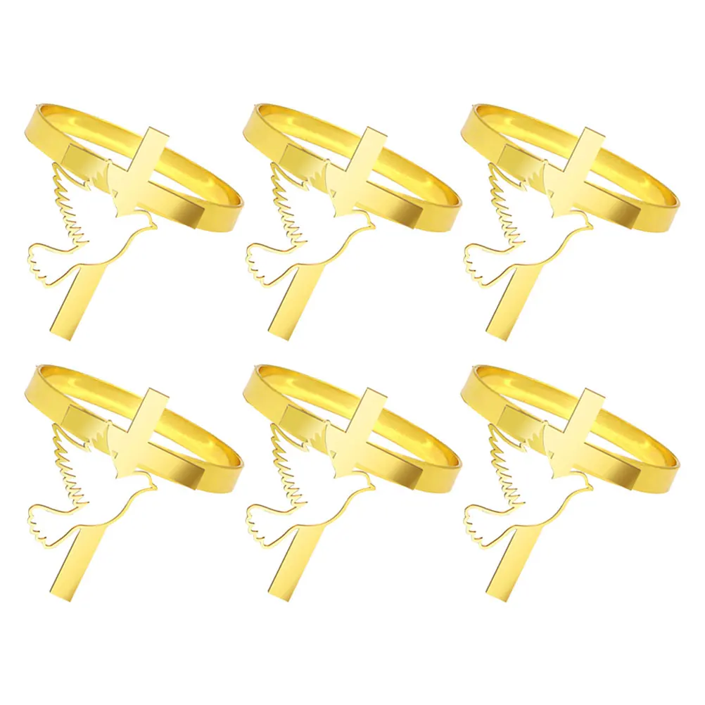 6 Pcs Cross Napkin Rings Elegant Gold Finish Alloy Material Wedding Table Decoration Serviette Holder For Dining Parties
6 Pcs Cross Napkin Rings Elegant Gold Finish Alloy Material Wedding Table Decoration Serviette Holder For Dining Parties