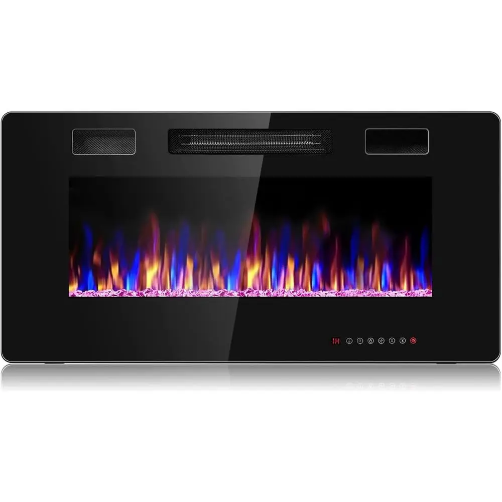 36 Adjustable Flame Electric Fireplace Insert, 750W-1500W, 12-Color & Speed Settings, Timer, Wall-Mount TV Stand
36 Adjustable Flame Electric Fireplace Insert, 750W-1500W, 12-Color & Speed Settings, Timer, Wall-Mount TV Stand