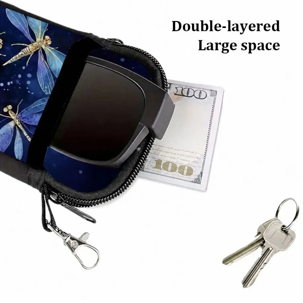 PVC Printed Coin Purse Double-layer Dragonfly Flower Mobile Phone Bag Water-resistant Portable Zipper Storage Bag Friends Gift
PVC Printed Coin Purse Double-layer Dragonfly Flower Mobile Phone Bag Water-resistant Portable Zipper Storage Bag Friends Gift