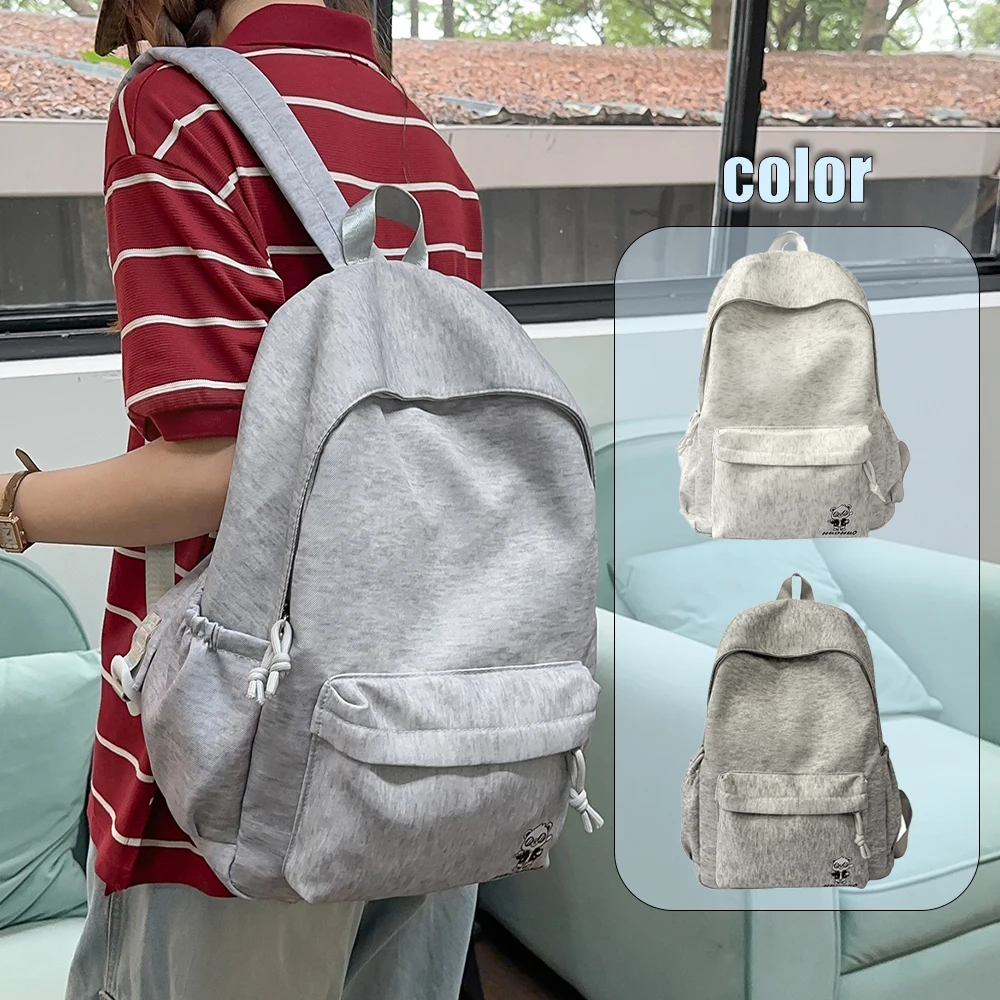 Casual Heather Gray Embroidery Backpack, Lightweight Soft Fabric Daypack, Minimalist Bag for Daily Travel & Casual Use
Casual Heather Gray Embroidery Backpack, Lightweight Soft Fabric Daypack, Minimalist Bag for Daily Travel & Casual Use