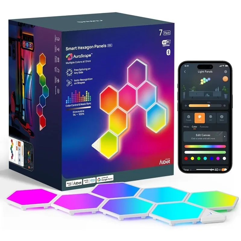 Умная лампочка Linkind Matter, 2 шт., 1600 лм, 100 Вт и умные шестигранные светильники, 7 шт., совместимые с Alexa и Google Home
Умная лампочка Linkind Matter, 2 шт., 1600 лм, 100 Вт и умные шестигранные светильники, 7 шт., совместимые с Alexa и Google Home